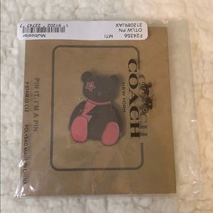 Coach Pink Bear Enameled Pin